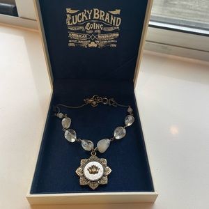 Lucky Brand Pendant Necklace with Semi Precious Stones